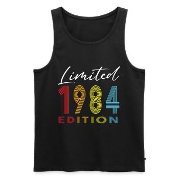 Édition limitée 1984 - Débardeur bio Premium Homme - noir - Devant - Michal (187cm)