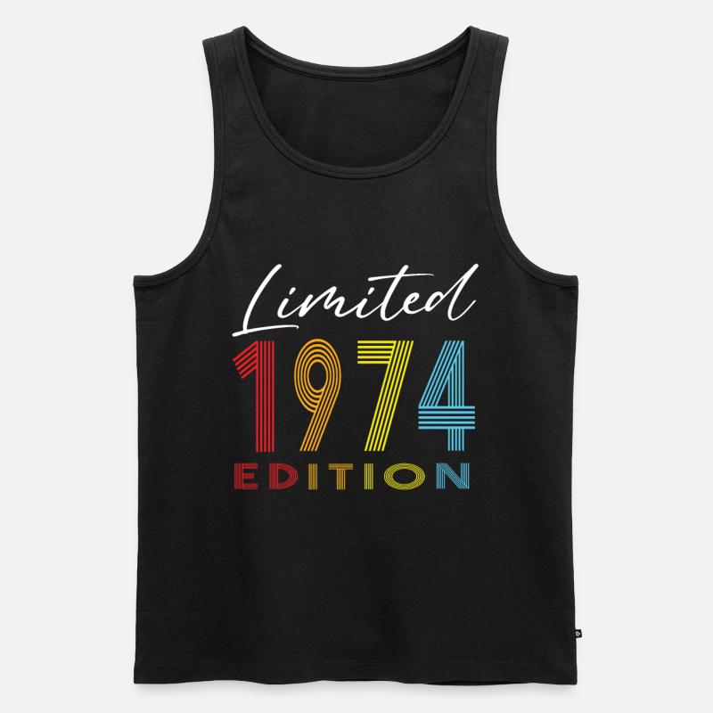 Limited Edition 1974 - Männer Premium Bio Tank Top - Schwarz