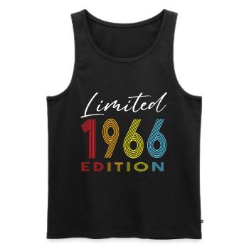 Limited Edition 1966 - Männer Premium Bio Tank Top - Schwarz - Vorne - AI Model Male 178 light (178cm)