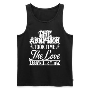 And Cute Adoption Love Arrived Instantly - Men's Premium Organic Tank Top - black - Front - Michal (187cm)