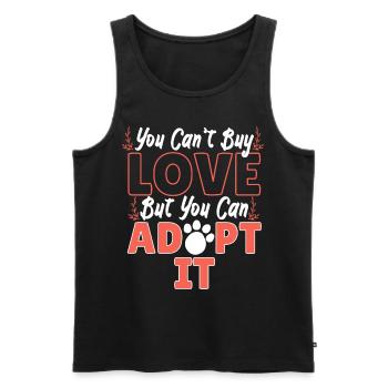 You Can't Buy Love But You Can Adopt It - Men's Premium Organic Tank Top - black - Front - Michal (187cm)