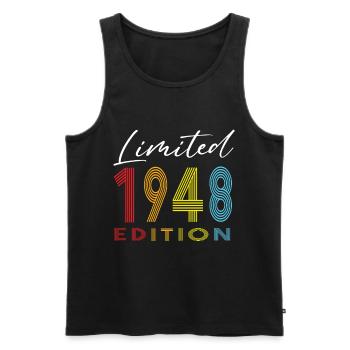 Édition limitée 1948 - Débardeur bio Premium Homme - noir - Devant - Michal (187cm)