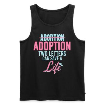Adoption Two Letters Save A Life - Men's Premium Organic Tank Top - black - Front - Michal (187cm)