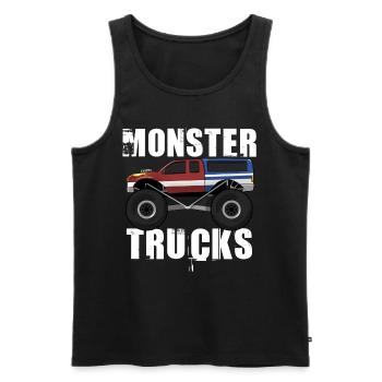 Monster Truck Big Tire Child Love I Gift - Men's Premium Organic Tank Top - black - Front - Michal (187cm)