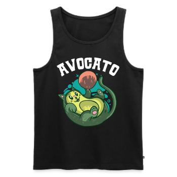 Avocato Avocado-Liebhaberin Guac Guacamole Keto Ka - Männer Premium Bio Tank Top - Schwarz - Vorne - AI Model Male 178 light (178cm)