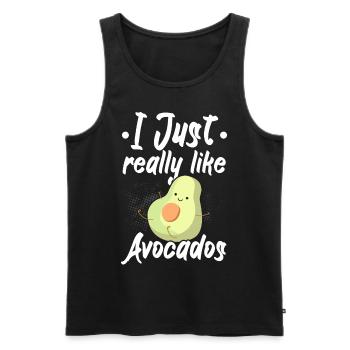 Ich mag Avocados einfach sehr Guac Guacamole Keto - Männer Premium Bio Tank Top - Schwarz - Vorne - AI Model Male 178 light (178cm)