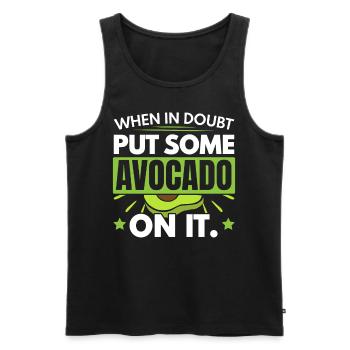 Im Zweifelsfall etwas Avocado drauf Guacamole - Männer Premium Bio Tank Top - Schwarz - Vorne - AI Model Male 178 light (178cm)