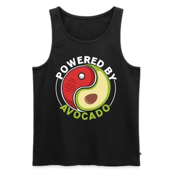 Powered by Avocado Guac Guacamole Avocado-Lie - Men's Premium Organic Tank Top - black - Front - AI Model Male 178 light (178cm)