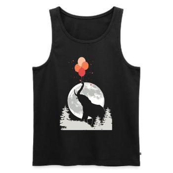 Elephant Lovers Wildlife Animal Safari Zookeeper - Men's Premium Organic Tank Top - black - Front - Michal (187cm)