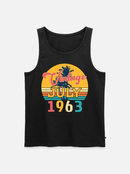 1963 Im Juli Geschenkidee - Männer Premium Bio Tank Top - Schwarz