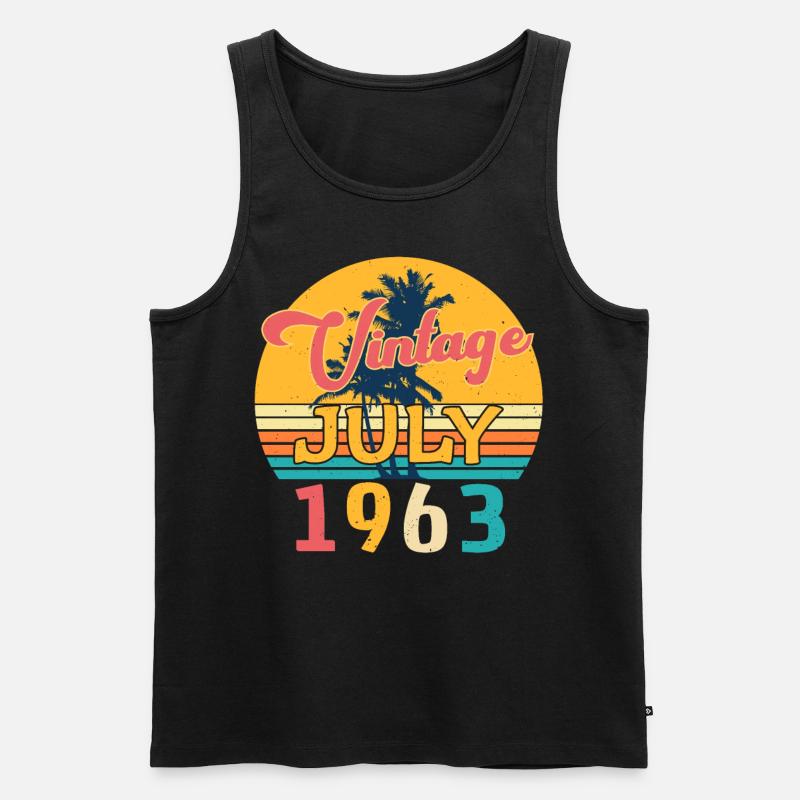 1963 Im Juli Geschenkidee - Männer Premium Bio Tank Top - Schwarz