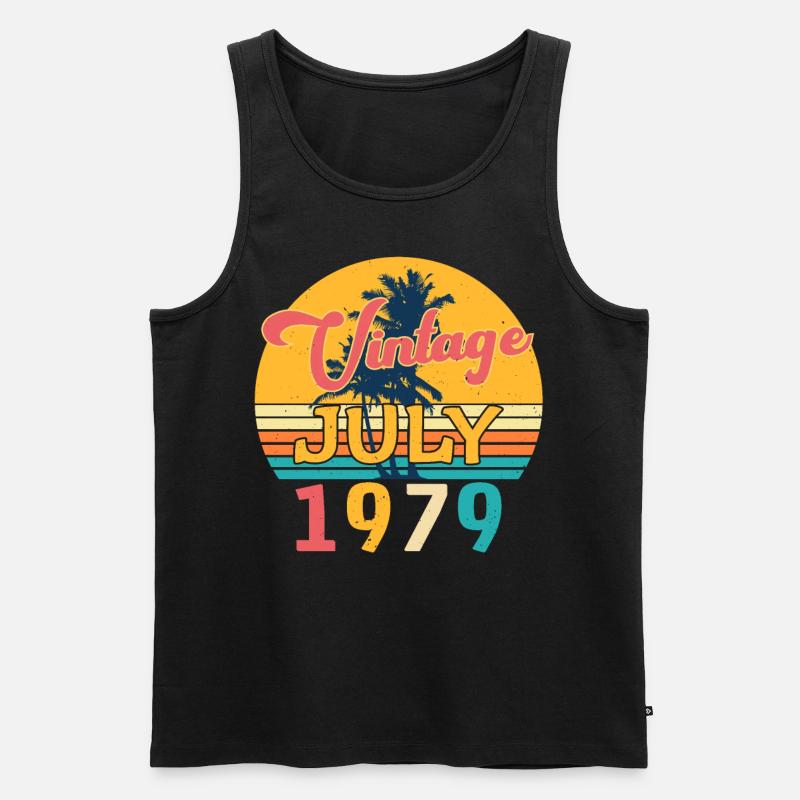 Im Juli 1979 Geboren - Männer Premium Bio Tank Top - Schwarz