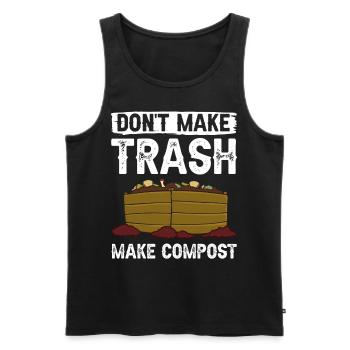 Composting Compost Worm Waste - Men's Premium Organic Tank Top - black - Front - AI Model Male 178 light (178cm)