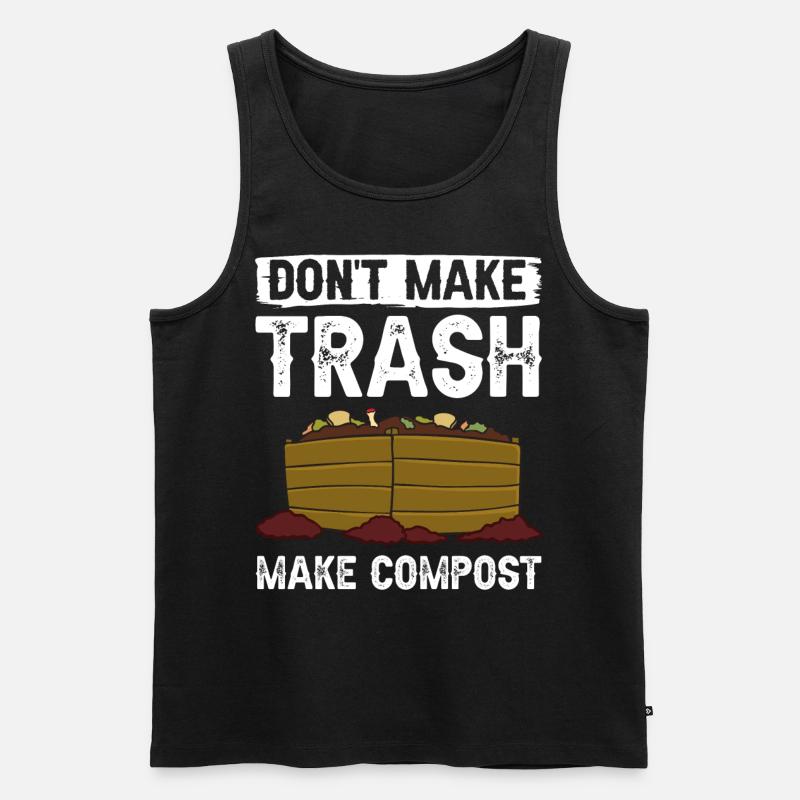 Kompostierung Kompost Wurm Abfall - Männer Premium Bio Tank Top - Schwarz