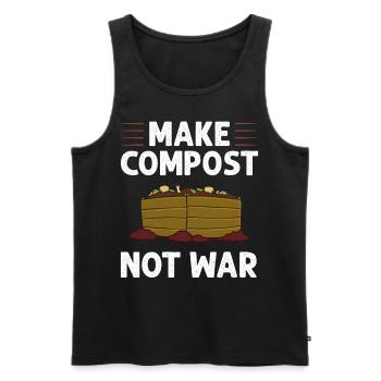 Composting Compost Worm Waste - Men's Premium Organic Tank Top - black - Front - AI Model Male 178 light (178cm)