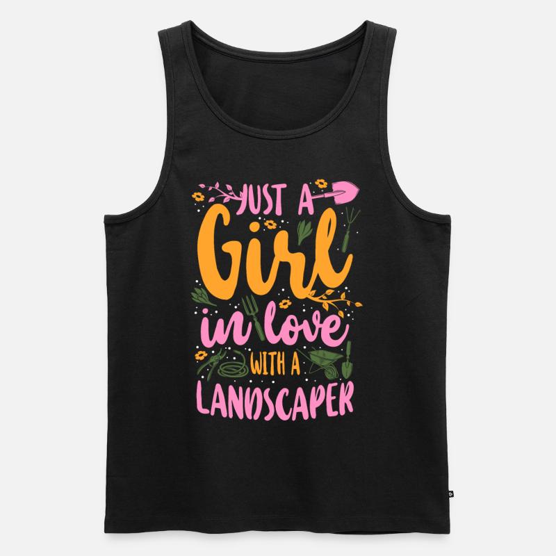 Landscaper Landscaping Landscape - Männer Premium Bio Tank Top - Schwarz