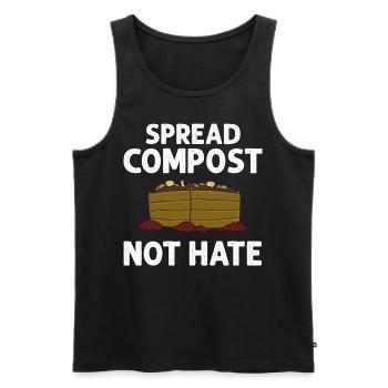 Composting Compost Worm Waste - Men's Premium Organic Tank Top - black - Front - AI Model Male 178 light (178cm)