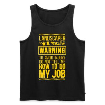 Landscaper Landscaping Landscape - Men's Premium Organic Tank Top - black - Front - Michal (187cm)