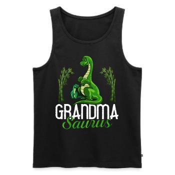 Dinosaurier Oma Saurus Omasaurus Großmutter - Männer Premium Bio Tank Top - Schwarz - Vorne - AI Model Male 178 light (178cm)