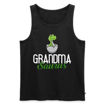 Dinosaurier Oma Saurus Omasaurus Großmutter - Männer Premium Bio Tank Top - Schwarz - Vorne - AI Model Male 178 light (178cm)