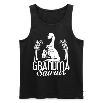 Dinosaurier Oma Saurus Omasaurus Großmutter - Männer Premium Bio Tank Top - Schwarz - Vorne - AI Model Male 178 light (178cm)