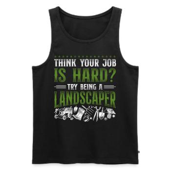 Landscaper Landscaping Landscape - Männer Premium Bio Tank Top - Schwarz - Vorne - AI Model Male 178 light (178cm)