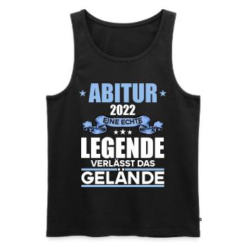 Abitur Gymnasium Damen und Herren Abi 2022 - Männer Premium Bio Tank Top - Schwarz - Vorne - Michal (187cm)