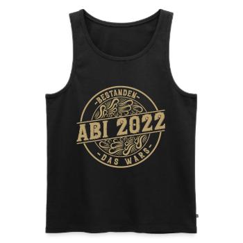 Abitur Gymnasium Damen und Herren Abi 2022 - Männer Premium Bio Tank Top - Schwarz - Vorne - Michal (187cm)