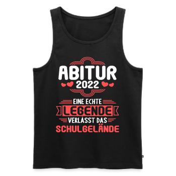 Abitur Gymnasium Damen und Herren Abi 2022 - Männer Premium Bio Tank Top - Schwarz - Vorne - Michal (187cm)