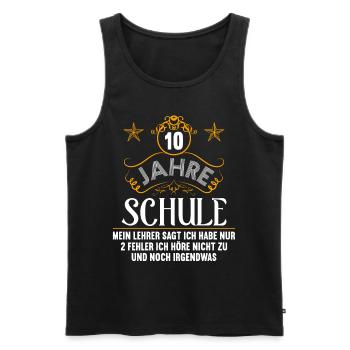 Realschule bestanden Realschulabschluss 2022 - Männer Premium Bio Tank Top - Schwarz - Vorne - Michal (187cm)