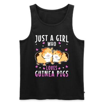 Just A Girl Who Love Guinea Pigs - Männer Premium Bio Tank Top - Schwarz - Vorne - Michal (187cm)