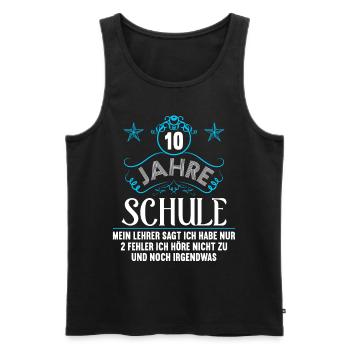 Realschule bestanden Realschulabschluss 2022 - Männer Premium Bio Tank Top - Schwarz - Vorne - Michal (187cm)