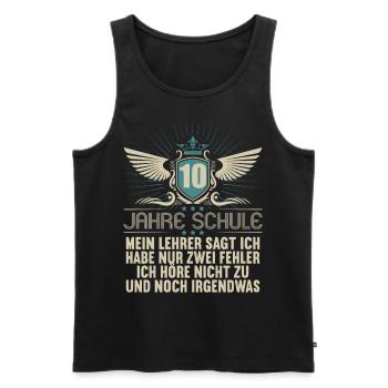 Realschule bestanden Realschulabschluss 2022 - Männer Premium Bio Tank Top - Schwarz - Vorne - Michal (187cm)
