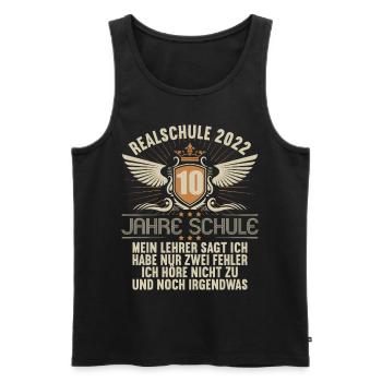 Realschule bestanden Realschulabschluss 2022 - Männer Premium Bio Tank Top - Schwarz - Vorne - Michal (187cm)