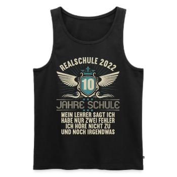 Realschule bestanden Realschulabschluss 2022 - Männer Premium Bio Tank Top - Schwarz - Vorne - Michal (187cm)
