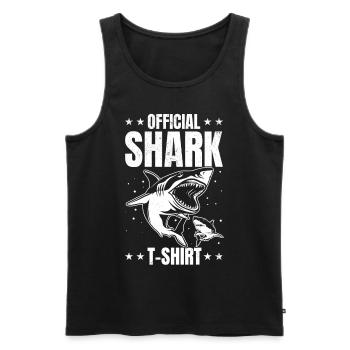 Offizielles Shark T-shirt I Sharkfish Großer - Männer Premium Bio Tank Top - Schwarz - Vorne - Michal (187cm)