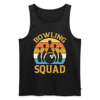 Bowling Squat - Hobby Sport Pin Bowler - Débardeur bio Premium Homme - noir - Devant - Michal (187cm)