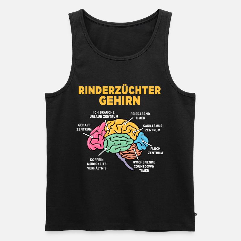 Rinderzüchter - Männer Premium Bio Tank Top - Schwarz