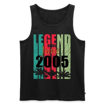 2005 Jahrgang geboren im Juni Geschenk - Männer Premium Bio Tank Top - Schwarz - Vorne - Michal (187cm)