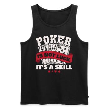 Poker Ce n’est pas de la chance, c’est de l’habileté - Débardeur bio Premium Homme - noir - Devant - AI Model Male 178 light (178cm)