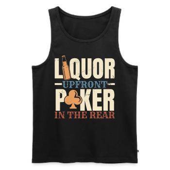 Spirits in Advance Poker en arrière-plan Casino - Débardeur bio Premium Homme - noir - Devant - AI Model Male 178 light (178cm)