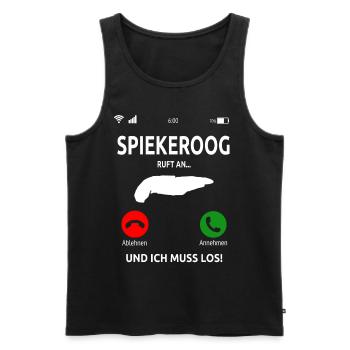 Spiekeroog Nordsee Ostfriesische Insel Geschenk - Männer Premium Bio Tank Top - Schwarz - Vorne - Michal (187cm)