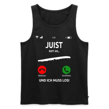 Juist Nordsee Ostfriesische Insel Geschenk - Männer Premium Bio Tank Top - Schwarz - Vorne - Michal (187cm)