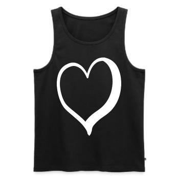 Cœur blanc et froid - Débardeur bio Premium Homme - noir - Devant - Michal (187cm)