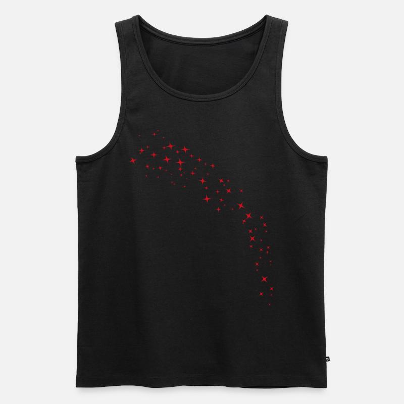 Perfekter Roter Sternenbogen - Männer Premium Bio Tank Top - Schwarz