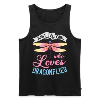 Dragonflies Flying Insect Quotes Entomologist - Men's Premium Organic Tank Top - black - Front - AI Model Male 178 light (178cm)