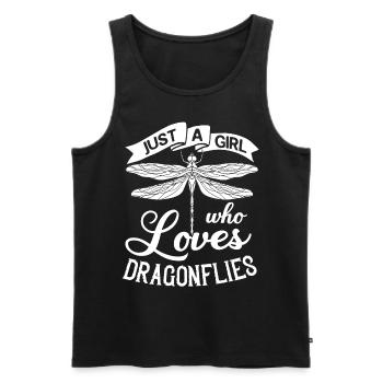 Dragonflies Flying Insect Quotes Entomologist - Men's Premium Organic Tank Top - black - Front - AI Model Male 178 light (178cm)