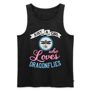Dragonflies Flying Insect Quotes Entomologist - Men's Premium Organic Tank Top - black - Front - AI Model Male 178 light (178cm)
