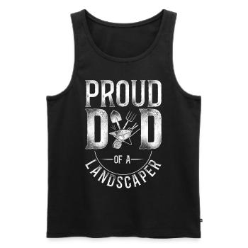 Landscaper Landscaping Landscape - Men's Premium Organic Tank Top - black - Front - AI Model Male 178 light (178cm)