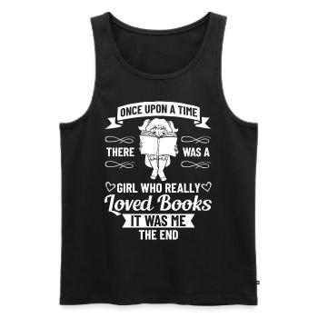 Book Girls Read Women Bookworm Librarian - Men's Premium Organic Tank Top - black - Front - Michal (187cm)